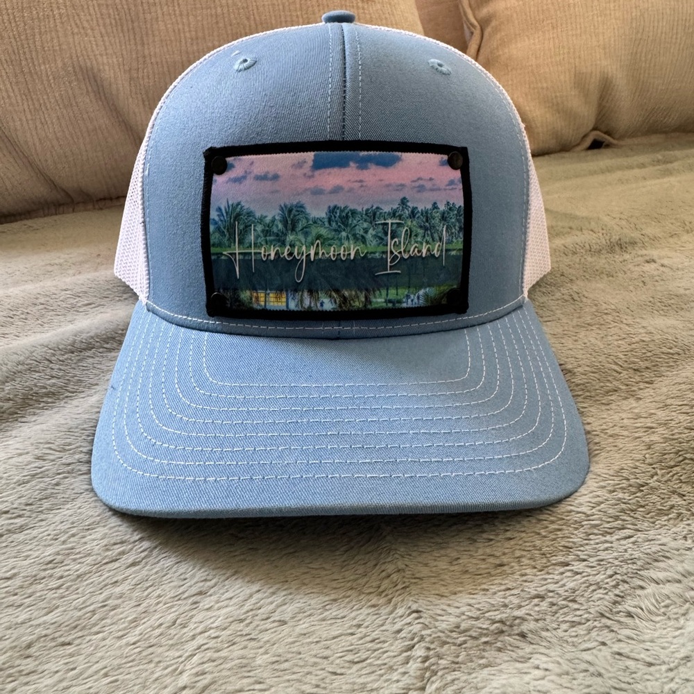 Blue and White Honeymoon Island Cap